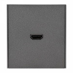 Розетка HDMI с/у графит механизм с рамкой MIELE STRONG KRANZ (1/100)