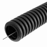 Труба гофрированная пластиковая поливинилхлорид (пвх) черный 50мм/40мм 350Н -40-60°C IP66 ПРОМРУКАВ