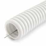 Труба гофрированная пластиковая белый 32мм/24мм 750Н -45-115°C IP66 ПРОМРУКАВ