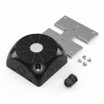 Коробка распределительная 60-0500-9005-П-КВ для видеокамер двухкомпонентная безгалогенная (HF) чёрная 100х100х50 с пластиной и каб. вводом Промрукав