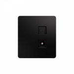 Розетка компьютерная RJ45 кат6 + TV с/у оникс ROUND KRANZ