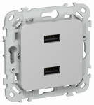 FLITE Роз. USB AA 2,1А РЮ-2-ФлА ал. IEK