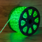 Дюралайт LED, свечение с динамикой (3W) - зеленый, 36 LED/м, Ø13мм, Neon-Night (100)