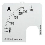 Шкала для измерительных приборов 60 ампер 52.5ммx85мм отклонение стрелки 90° ABB AMT амперметры