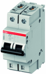 Автоматический выключатель (автомат) 2-полюсный (2P) 1А хар. C 10кА ABB S400