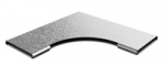 Крышка на угол (поворот) для лотка: листового, лестничного, 90° 350ммx200мм сталь оцинкованное Ostec _