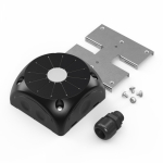 Коробка распределительная 60-0505-9005-П-ВМУ для видеокамер двухкомпонентная с мембранами чёрная 100х100х50 с пластиной и муфтой Промрукав