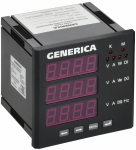 Мультиметр цифр. щит. 3-ф. RS-485 96х96 LED GENERICA