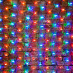 Гирлянда "Сеть" 2x1,5м, черный КАУЧУК, 288 LED Мультиколор Neon-Night (1/1/6)