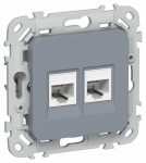 FLITE Роз. 2-я комп. RJ45 кат.5Е UTP РК5е-2-0-ФлМ мар. IEK