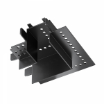 Коннектор угловой Radity встраиваемый черный Черный TRA084CL-12B