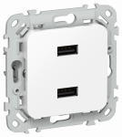 FLITE Роз. USB AA 2,1А РЮ-2-ФлБ бел. IEK