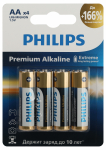 Элемент питания LR6 (АА) алкалиновый Premium бл. 4шт Philips (4/48)