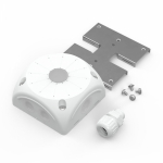 Коробка распределительная 60-0505-9003-П-ВМУ для видеокамер двухкомпонентная с мембранами белая 100х100х50 с пластиной и муфтой Промрукав