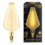 Лампа светодиод 8,5Вт 660Лм 2000К Е27 Vase золото flexible LED Gauss Filament 1/2