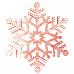 Елочная фигура "Снежинка резная", 81 см, цвет красный