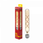 Лампа светодиод 9Вт декоративная T30 Е27 3000К 1040Лм 225мм филамент золот deco IN HOME (2/100)
