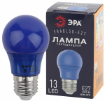 Лампа светодиод для белт-лайта 3Вт груша Е27 3000К 30Лм синий ERABL50-E27 ЭРА (1/10/100)