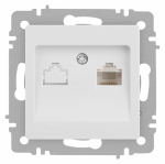 Розетка Intro Accent 6-303-01М информационная RJ45, IP20, СУ, белый матовый