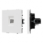 ARL NOBE Розетка телефонная софт-тач белый кварц SCT-MTL1-SFPL-WH (RJ-11, 4C) (Arlight, -)