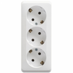 Розетка 3гн с З/К о/у белый 16А IP20 Этюд Systeme Electric  (1/9/72)