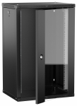 ITK LINEA W Шкаф 18U 600х450мм дверь стекло черный 2.0