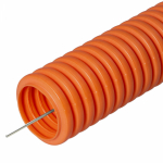 Труба гофрированная пластиковая полиэтилен оранжевый 31.2мм/31.2мм 750Н -55-90°C IP66 устойчива к УФ ПРОМРУКАВ _