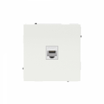 Компьютерная розетка RJ-45 без шторки, кат.5е одинарная, KANT, белая магнолия