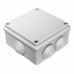 Коробка разветвительная о/у 100х100х50 серая с 6 кабельными вводами атмосферостойкая IP55 Промрукав (1/60/60)