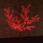 Светодиодное дерево "Сакура", высота 3,6м, диаметр кроны3,0м, красные светодиоды, IP 54, понижающий трансформатор в комплекте, NEON-NIGHT