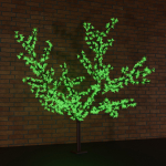 Светодиодное дерево "Сакура", высота 3,6м, диаметр кроны 3,0м, зеленые светодиоды, IP 54, понижающий трансформатор в комплекте, NEON-NIGHT