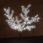 Светодиодное дерево "Сакура", высота 3,6м, диаметр кроны 3,0м, белые светодиоды, IP 54, понижающий трансформатор в комплекте, NEON-NIGHT
