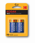 Элемент питания LR14 алкалиновый бл.2шт МАХ Kodak (2/20/200)