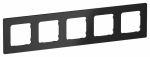 FLITE Рамка 5-мест. РУ-5-К-ФлЧ чер. IEK