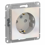 Розетка 1гн с З/К шторки с/у жемчуг механизм 16А AtlasDesign Systeme Electric (1/10)