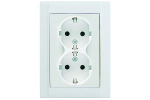 Розетка 2гн с З/К с/у белый 16А Defne Makel (1/12/120)