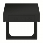 Рамка цвет черный матовый, пластик горизонт. и вертик., с откидной крышкой IP44 ABB