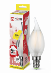 Лампа светодиод 5Вт свеча на ветру Е14 3000К 450Лм филамент матовая deco IN HOME (10/50)