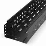 Лоток перфорированный Стандарт 150х100х3000 (0,7 мм) RAL 9005 (6 м/уп) Промрукав