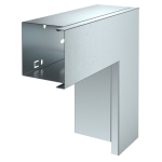 Угол плоский с крышкой кабельного канала LKM 220x220 мм, сталь оцинкованная