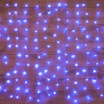 Гирлянда "Светодиодный Дождь"  1,5х1м, свечение с динамикой, прозрачный провод, 230В, Синие (1/1/80)