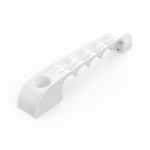 Держатель труб для прямого монтажа односторонний на 5 мест белый d20 (20шт/160шт уп/кор) Промрукав