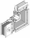 Секц. угл. вверх н/уг. 1250А Al 3L+N+PER IP55 тран. IEK