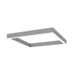 Светодиодный светильник VARTON Х-line квадратный подвесной 120 Вт 3000 К 1062x1062x100 мм металлик с рассеивателем опал