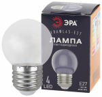 Лампа светодиод для белт-лайта 1Вт шар Е27 3000К 10Лм прозрач ERAWL45-E27 ЭРА (1/10/100)