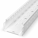 Лоток перфорированный Стандарт 150х80х3000 (0,7 мм) RAL 9003 (6 м/уп) Промрукав