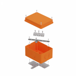 Коробка огнестойкая для о/п 40-0351-FR2.5-6 E15-E120 для о/п RAL2004 150х110х90 (6 шт/кор) Промрукав