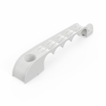 Держатель труб для прямого монтажа односторонний на 5 мест в гофроящике серый d20 (200шт/кор) Промрукав