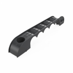 Держатель труб для прямого монтажа односторонний на 5 мест в гофроящике чёрный d20 (200шт/кор) Промрукав