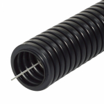Труба гофрированная пластиковая полиамид 6 черный 50мм/40мм 450Н -60-157°C IP66 устойчива к УФ ПРОМРУКАВ